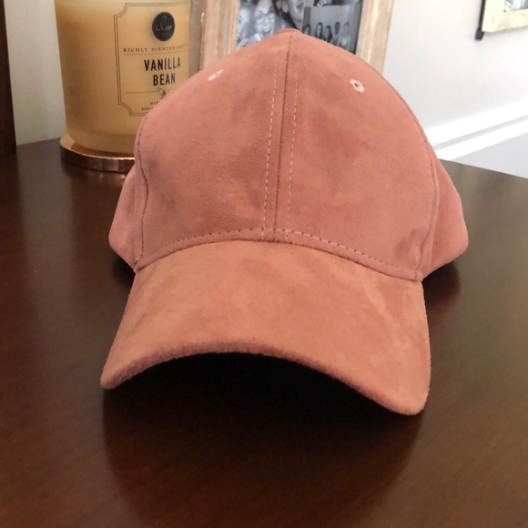 Francescas Pink Suede Baseball Cap Hat - Picture 2 of 6